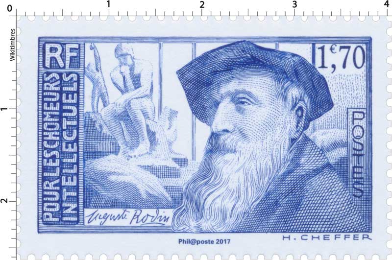 Trésors de la Philatélie 2017 - POUR LES CHÔMEURS INTELLECTUELS Auguste Rodin