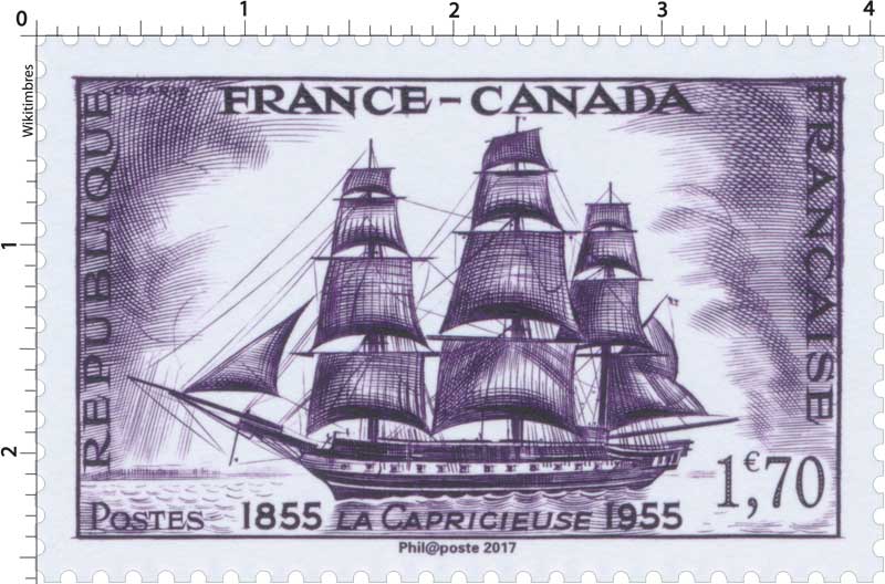 Trésors de la Philatélie 2017 - FRANCE-CANADA LA CAPRICIEUSE 1855-1955