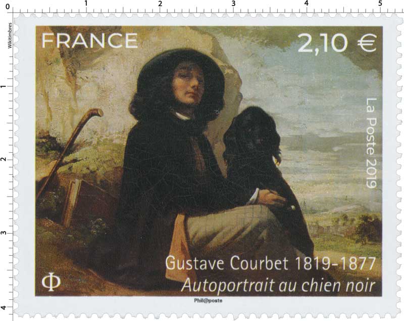 2019 Gustave Courbet 1819-1877 - Autoportrait au chien noir