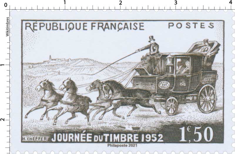 2021 Patrimoine de France - JOURNÉE DU TIMBRE 1952
