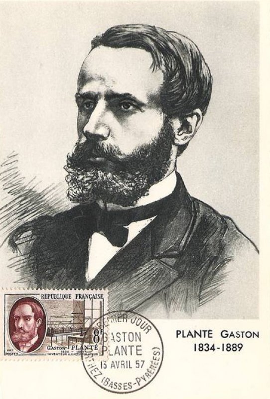Timbre GASTON PLANTÉ 18341889 INVENTEUR DE L’ACCUMULATEUR WikiTimbres
