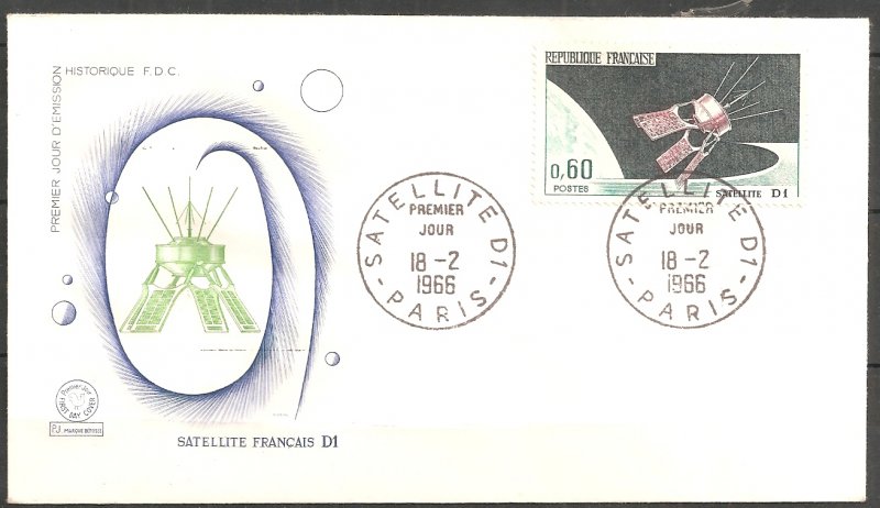 S France N°1476 1966 Sortie De Satellite D1 Sahara AST Ast Luxe 