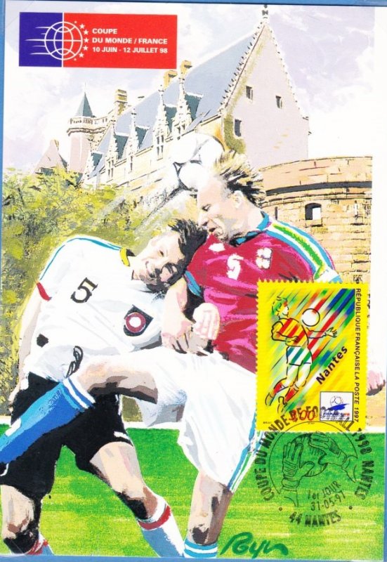 par des Livres Express. 1997 Authentique Timbre de France de Collection Neuf Nantes Sport : Football N° 3076 
