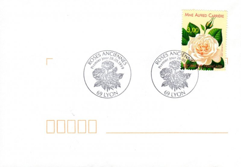 FDC JF 28/5/1999 Lyon Roses anciennes Mme Alfred Carrière 