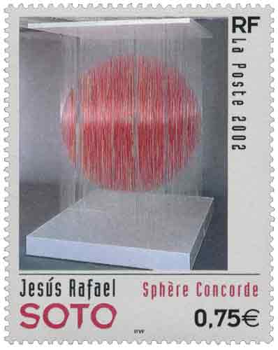 TIMBRE JESUS RAFAEL SOTO « SPHERE CONCORD E» 2002 FRANCE 